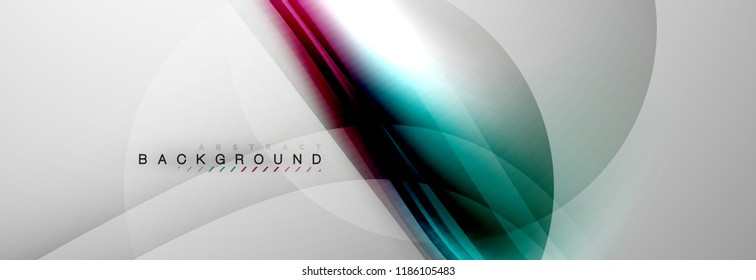 Smooth flowing wave motion concept background, vector illustration