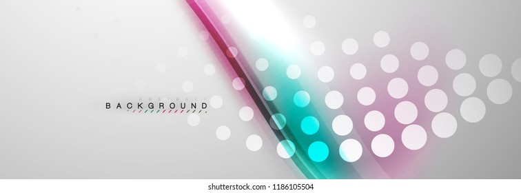 Smooth flowing wave motion concept background, vector illustration