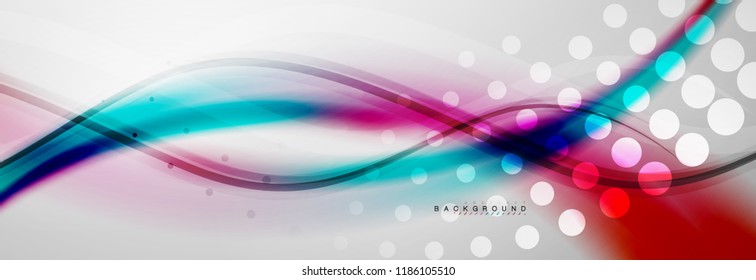 Plano de fundo do conceito de movimento de onda de fluxo suave, ilustração de vetor