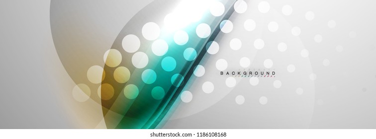 Smooth flowing wave motion concept background, vector illustration