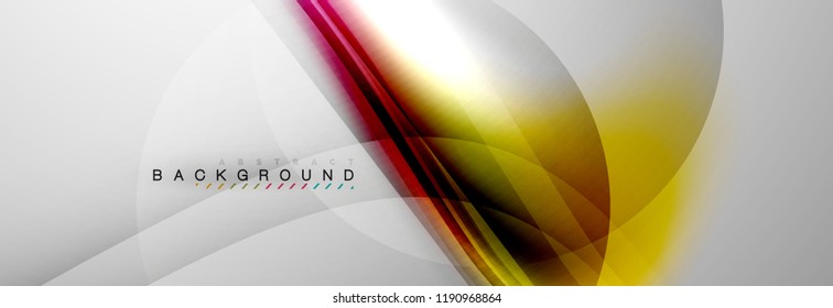 Smooth flowing wave motion concept background, vector illustration