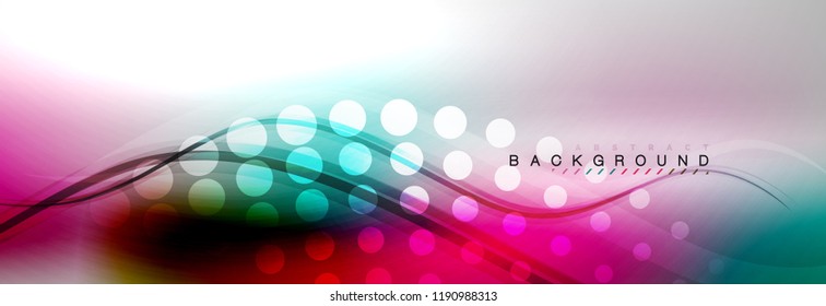 Smooth flowing wave motion concept background, vector illustration