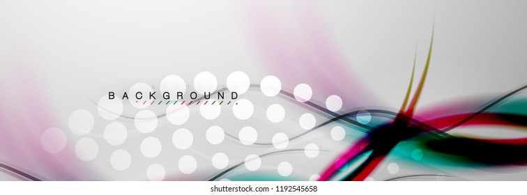Hellblühender Wellenbewegungskonzept, Hintergrund, Vektorgrafik