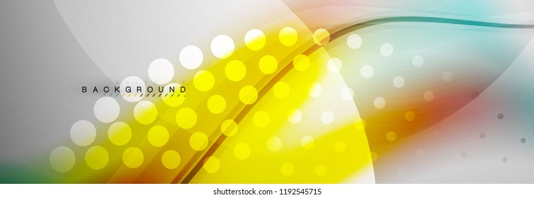 Smooth flowing wave motion concept background, vector illustration