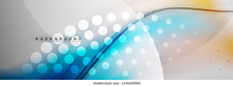 Smooth flowing wave motion concept background, vector illustration
