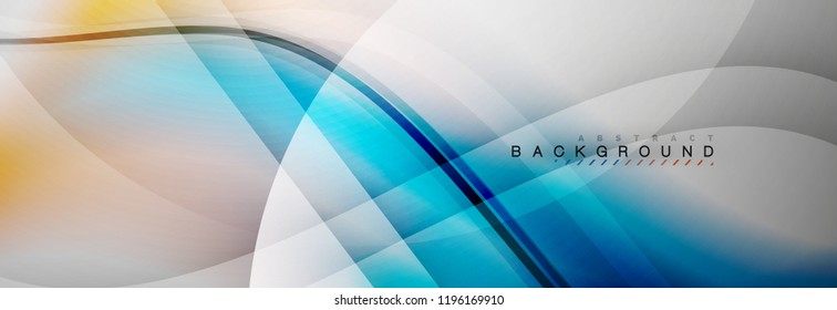 Smooth flowing wave motion concept background, vector illustration