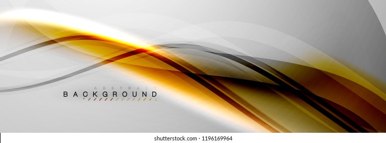 Smooth flowing wave motion concept background, vector illustration