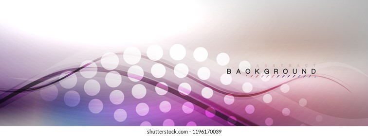Smooth flowing wave motion concept background, vector illustration