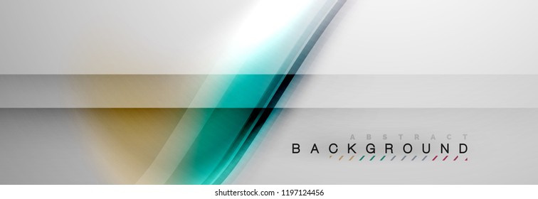Smooth flowing wave motion concept background, vector illustration