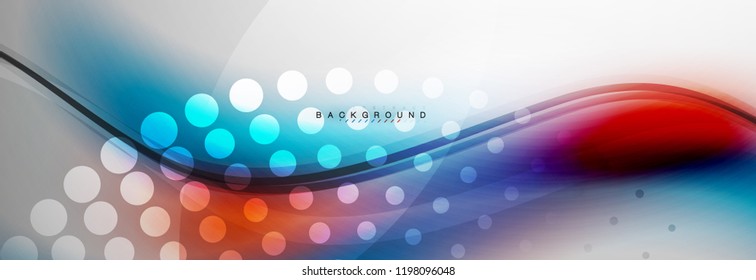 Smooth flowing wave motion concept background, vector illustration
