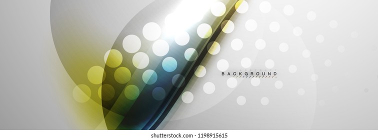 Smooth flowing wave motion concept background, vector illustration