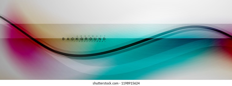 Fondo del concepto de movimiento de onda suave, ilustración vectorial