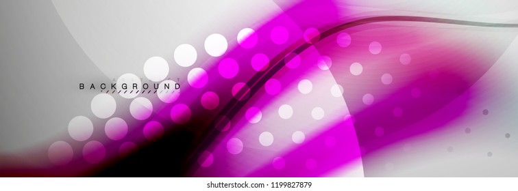 Smooth flowing wave motion concept background, vector illustration