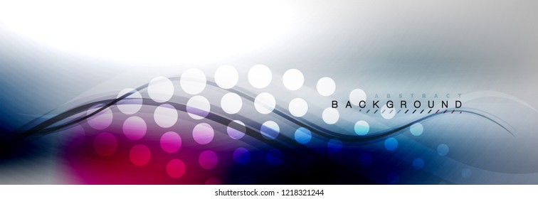 Smooth flowing wave motion concept background, vector illustration