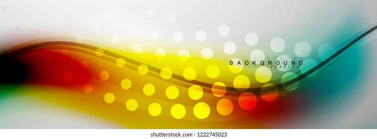 Plano de fundo do conceito de movimento de onda de fluxo suave, ilustração de vetor