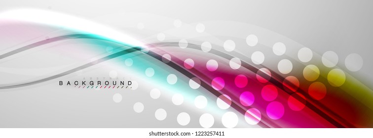 Hellblühender Wellenbewegungskonzept, Hintergrund, Vektorgrafik