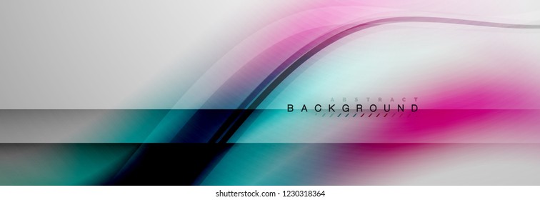 Hellblühender Wellenbewegungskonzept, Hintergrund, Vektorgrafik
