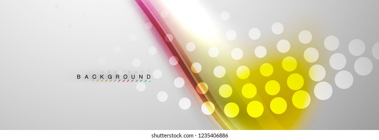 Smooth flowing wave motion concept background, vector illustration