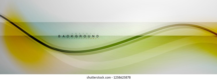 Smooth flowing wave motion concept background, vector illustration