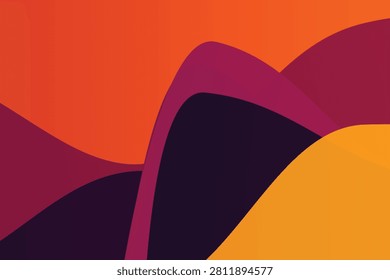 Smooth fluid gradient waves in deep maroon, burnt orange, and black burntorange