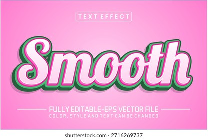 Smooth font Text effect editable	