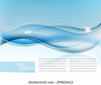 Smooth formal blue cover layout, curves