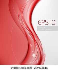 Smooth formal red cover layout, curves