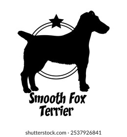 Smooth Fox Terrier dog silhouette,  dog, dog breeds, logo, vector, silhouette, logo design, animal, illustration, icon, sign, design, black,  symbol, pet