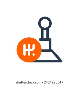 Smooth Gear Shift Mechanism Vector Icon Illustration