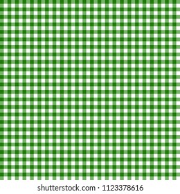 Smooth Gingham Seamless Pattern - Smooth green and white classic gingham texture