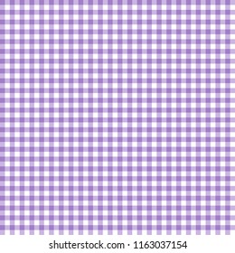 Smooth Gingham Seamless Pattern - Smooth light purple and white classic gingham texture