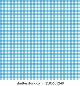 Smooth Gingham Seamless Pattern - Smooth light blue and white classic gingham texture