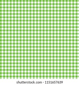 Smooth Gingham Seamless Pattern - Smooth lime green and white classic gingham texture