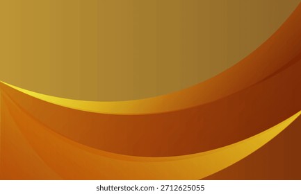 Smooth golden abstract background with soft curved wave shapes and a warm gradient, creating an elegant and modern design.