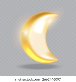 Lua Dourada Suave com Brilho Arredondado para Gráficos Elegantes com Tema Noturno e Etiquetas de Produto