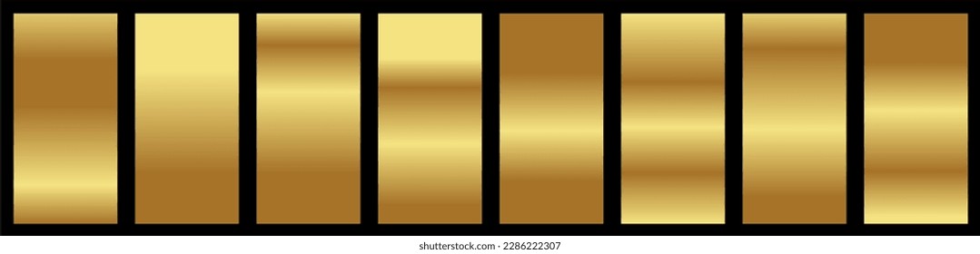 Smooth golden premium gradient swatch palette set
metallic gold gradients suitable for digital assets, luxury backgrounds, elegant