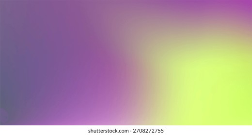 Fundo de gradiente suave misturando lavanda, roxo e verde-limão neon. Textura abstrata energética, artística e moderna
