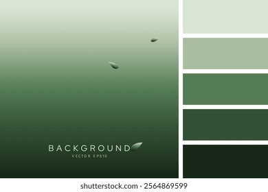 Smooth gradient background with shades of green color palette, illustration vector design 