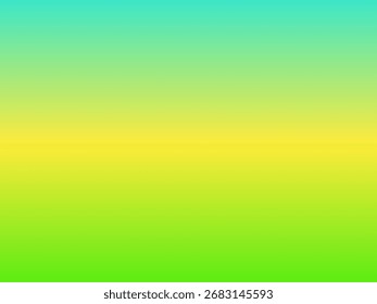 A smooth gradient background transitioning from aqua blue at the top, blending into light yellow in the middle, and finishing with a vibrant green at the bottom.