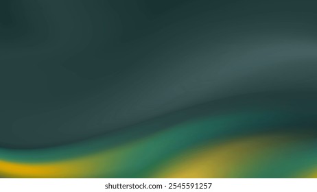 A smooth gradient background transitions from a dark teal to a bright yellow, featuring a subtle wave shape in the lower portion.