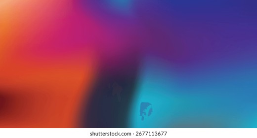 A smooth gradient background transitions from deep blue to vibrant modern