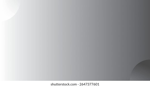 A smooth gradient background transitions from white to dark grey, with two circular shapes. The shapes are partially visible.