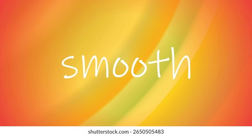 Smooth gradient background vector design. Colorful abstract blend of orange, yellow, and green curves for modern backdrop and digital art decor.
