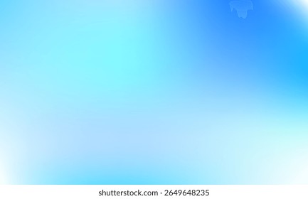 Gradiente suave mistura tons de azul esverdeado e azul céu claro, criando um fundo vetor abstrato fresco, fresco e mínimo perfeito para projetos limpos e modernos