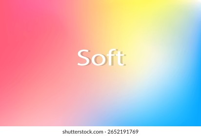 Gradiente suave que combina cor-de-rosa, amarelo e azul com transições suaves — perfeito para fundos vetoriais abstratos pastel, sonhador e moderno.