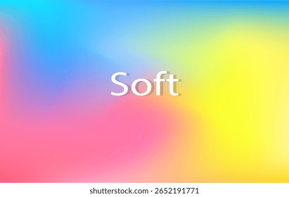 Smooth gradient blending pink, yellow, and blue with soft transitions—perfect for pastel, dreamy, and modern abstract vector backgrounds.