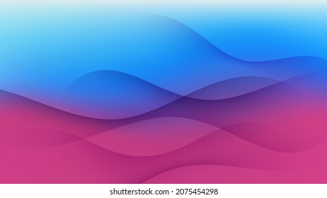 Color de gradiente suave azul y rosa fondo de onda dinámica