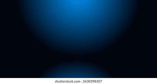 gradiente suave azul escuro sala de estúdio luz com espaço de cópia para você plano de fundo de design, ilustração vetorial