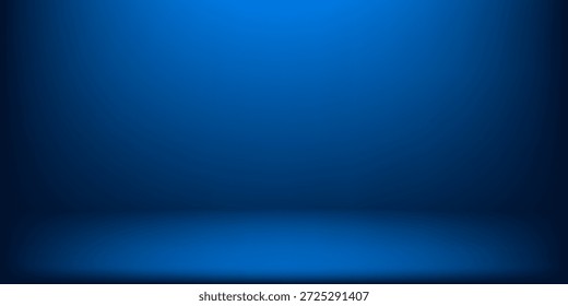 Gradiente liso azul oscuro luz sala de estudio con espacio de copia para su diseño de fondo