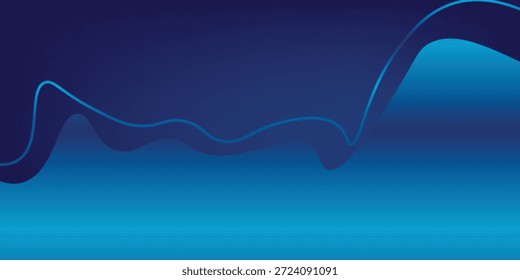Gradiente suave de azul marino profundo a cian brillante con sutiles curvas fluidas.
